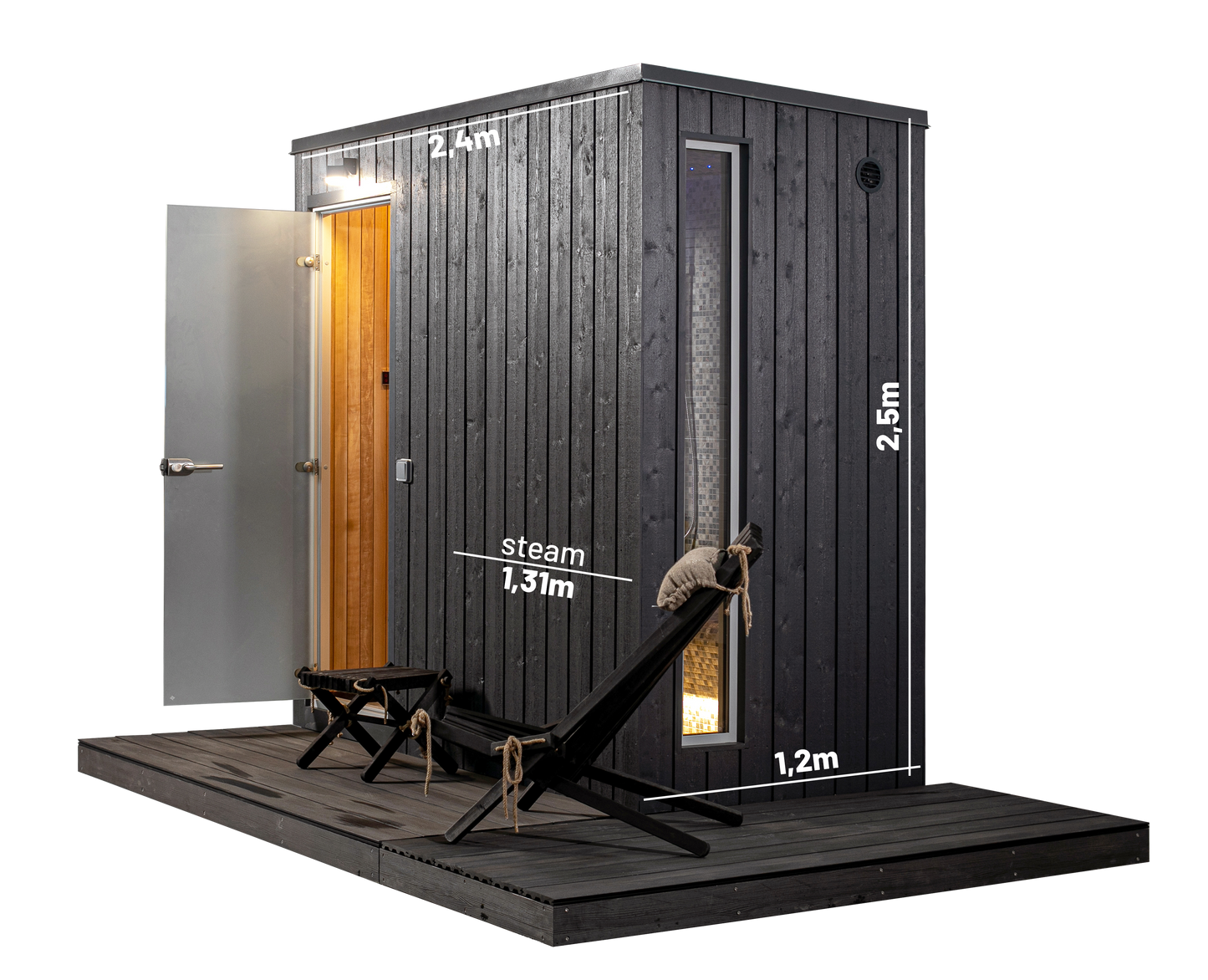 KUUT Outdoor Steam Sauna - Myles Better Living