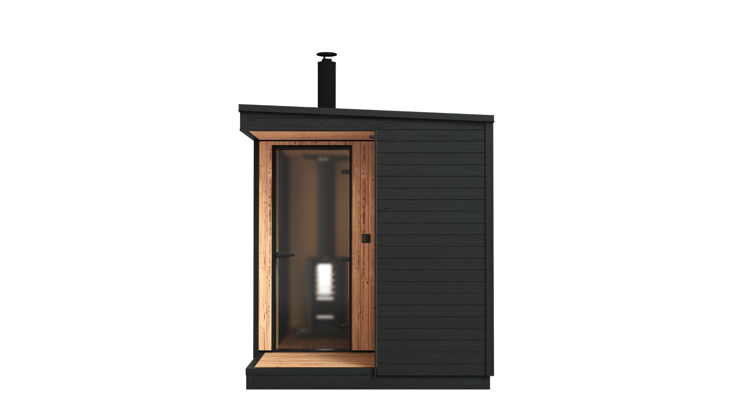 KUUT Wood Fired Outdoor Sauna L with Shower - Myles Better Living