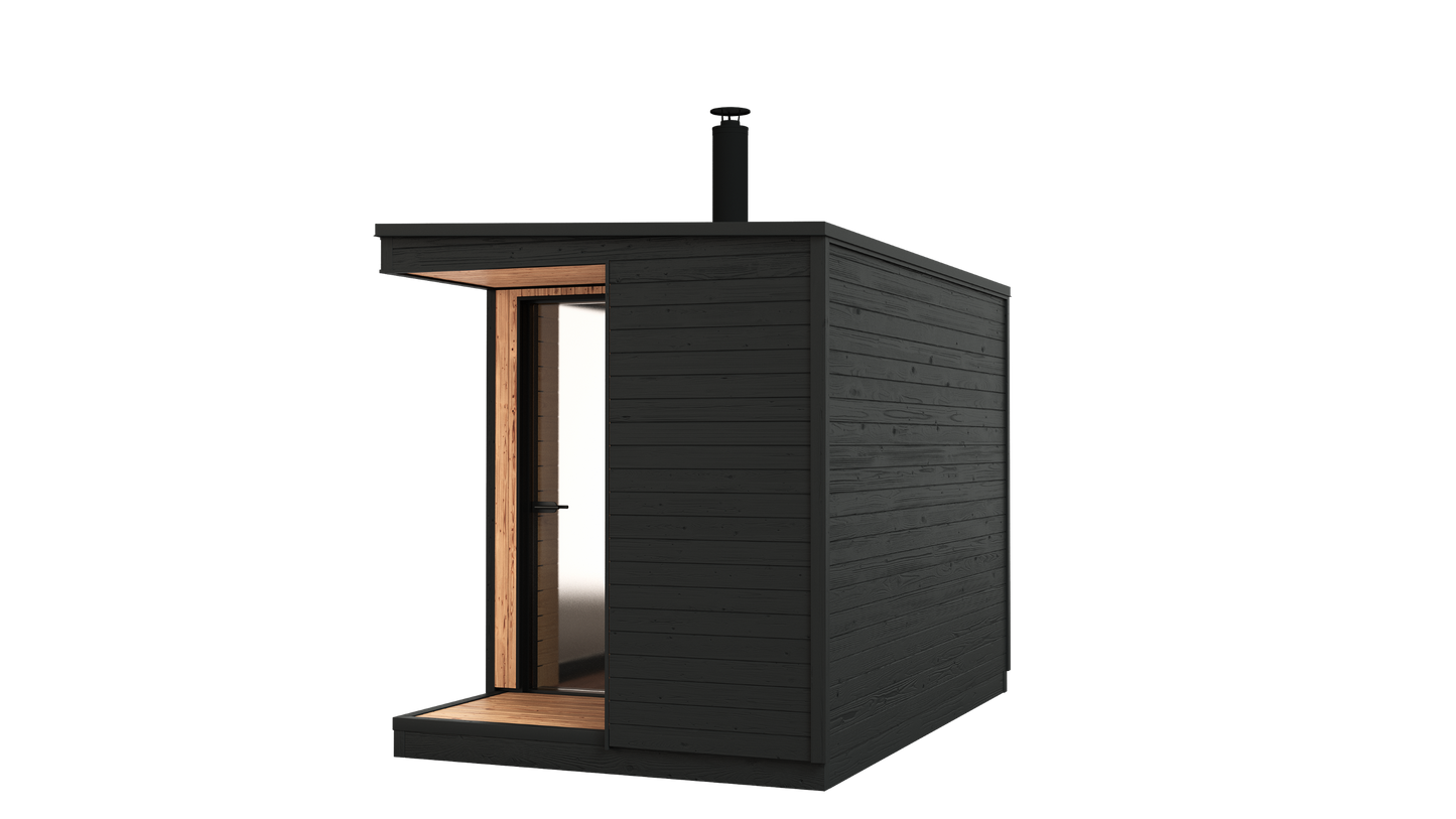 KUUT Wood Fired Outdoor Sauna L with Shower - Myles Better Living