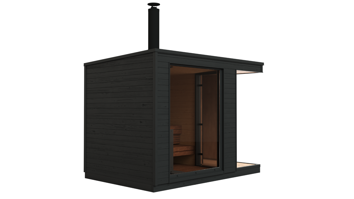 KUUT Wood Fired Outdoor Sauna L with Shower - Myles Better Living