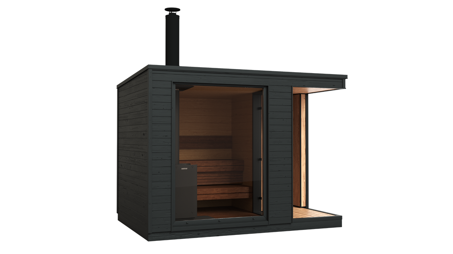 KUUT Wood Fired Outdoor Sauna L with Shower - Myles Better Living
