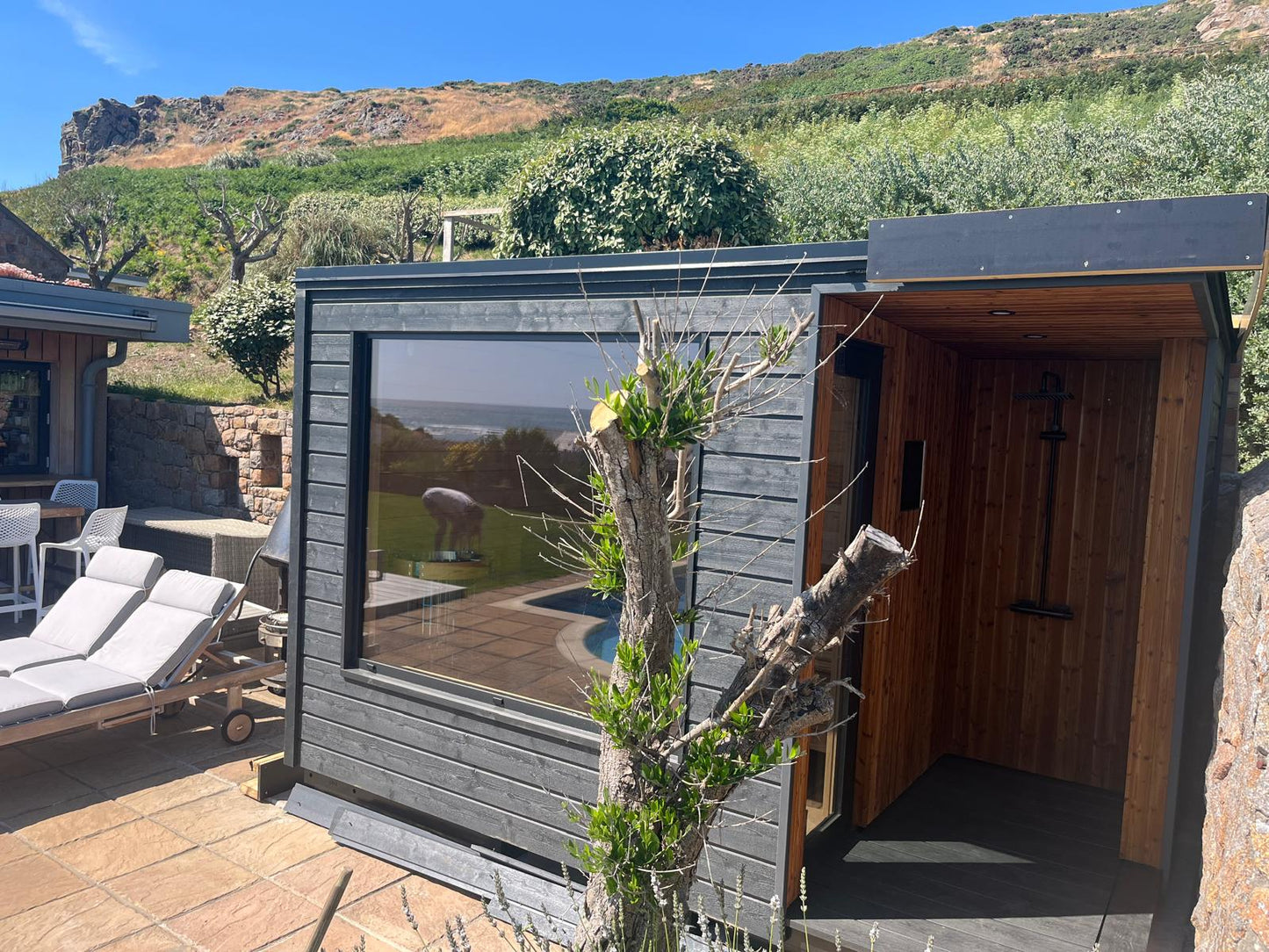 KUUT Electrical Outdoor Sauna L with Shower - Myles Better Living