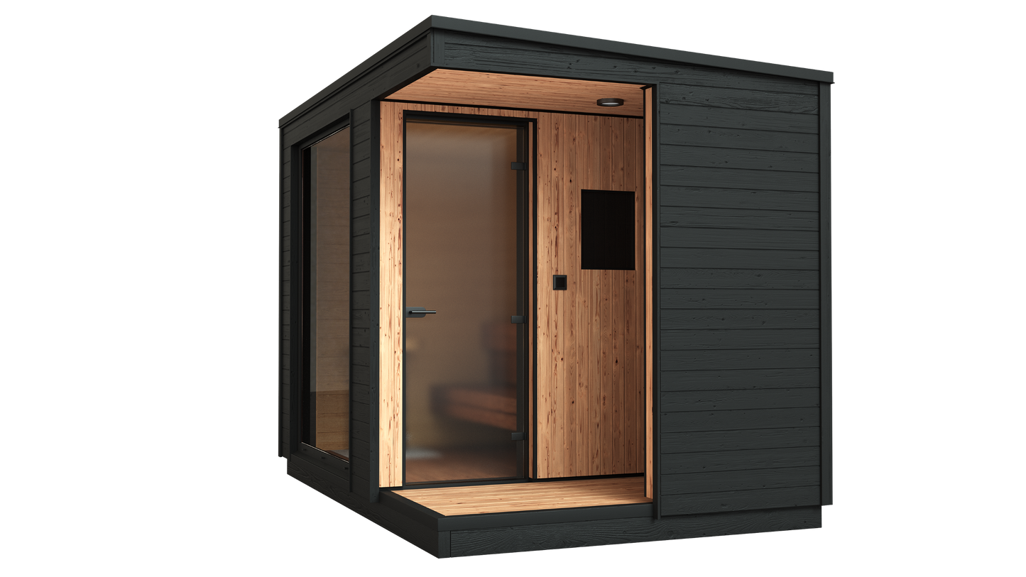 KUUT Electrical Outdoor Sauna L with Shower - Myles Better Living