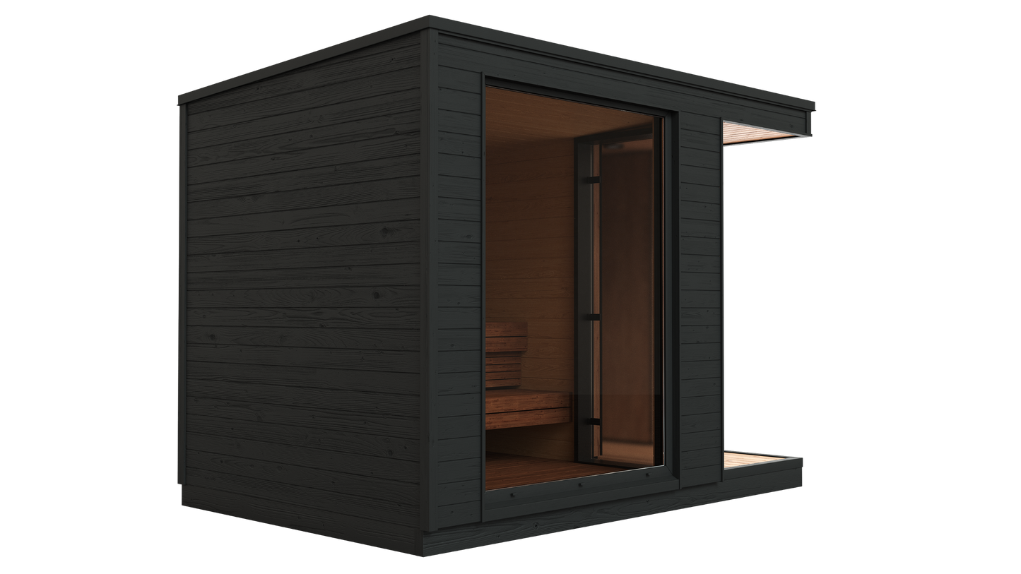 KUUT Electrical Outdoor Sauna L with Shower - Myles Better Living