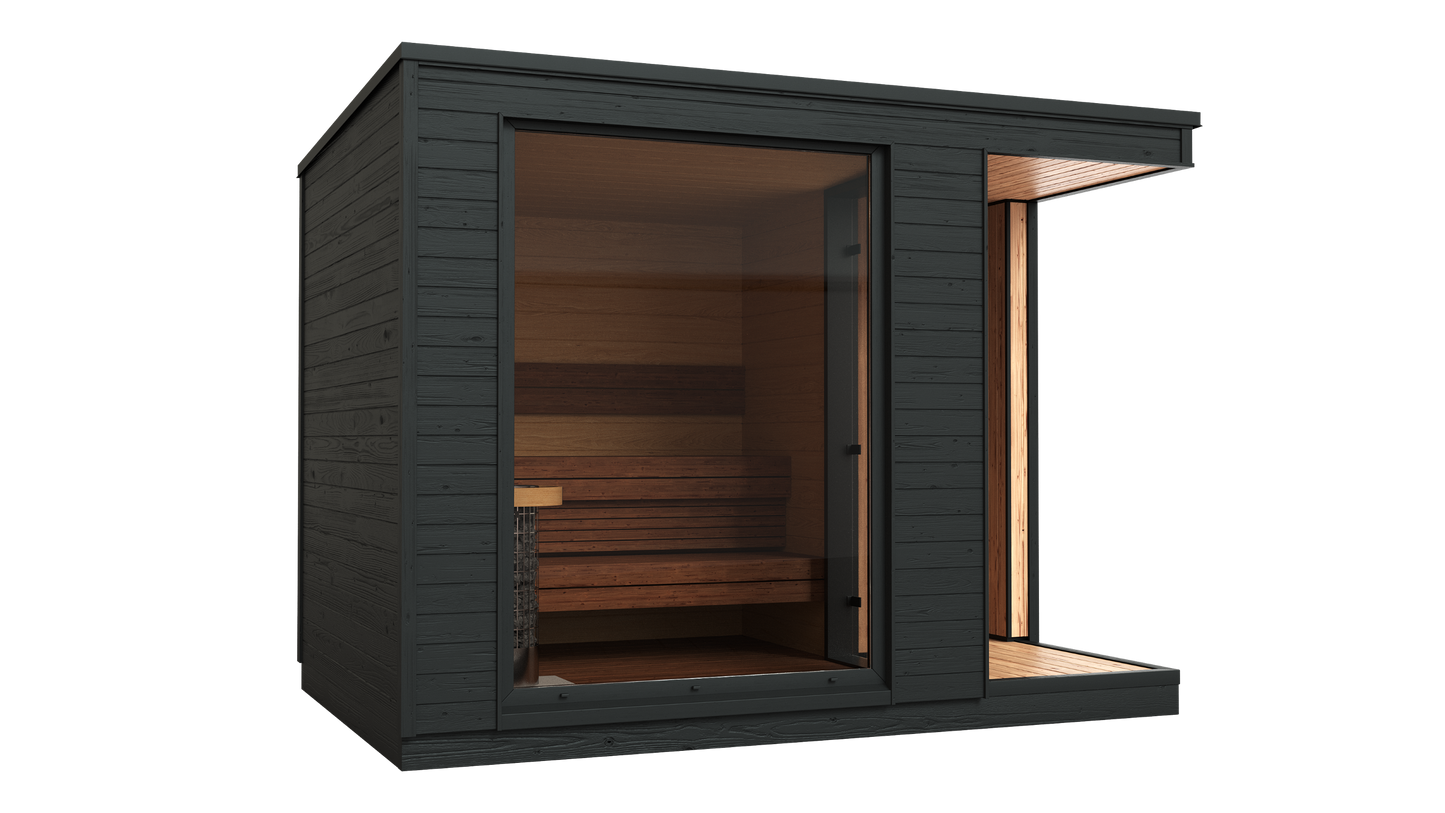 KUUT Electrical Outdoor Sauna L with Shower - Myles Better Living