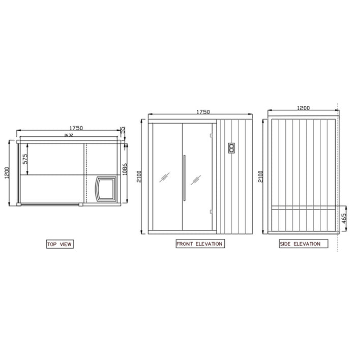 Kubix Sauna (2-3 Seater) - Myles Better Living