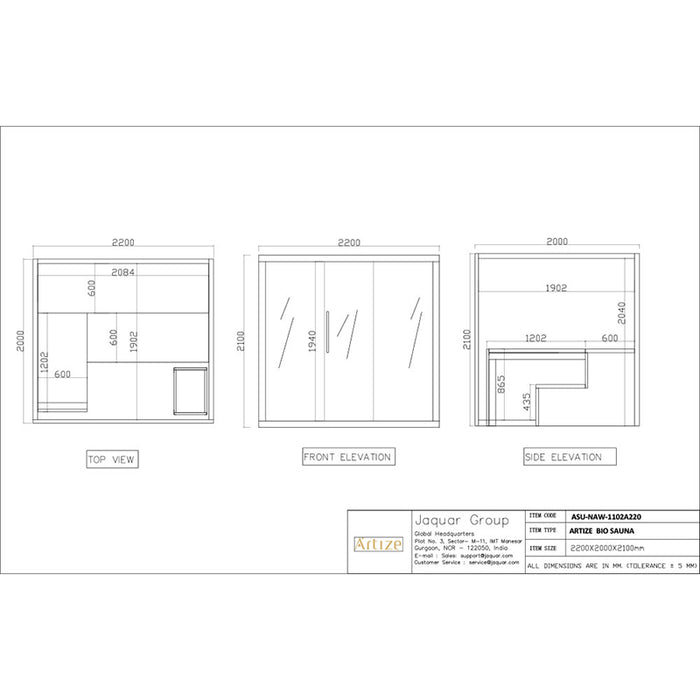 Artize Bio Sauna (6-8 Seater) - Myles Better Living