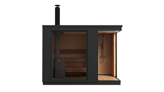 KUUT Wood Fired Outdoor Sauna L with Shower - Myles Better Living
