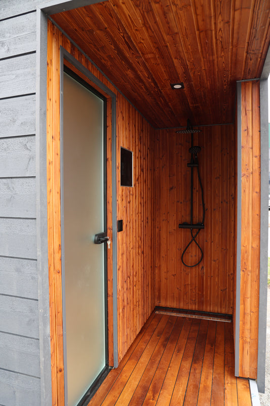 KUUT Wood Fired Outdoor Sauna L with Shower - Myles Better Living