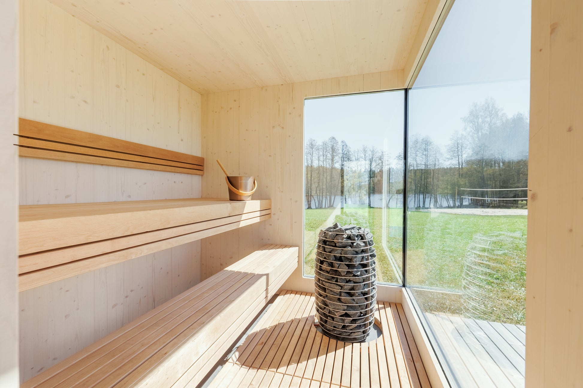 St Moritz 5 Person Outdoor Sauna with Shower Room - Myles Better Living