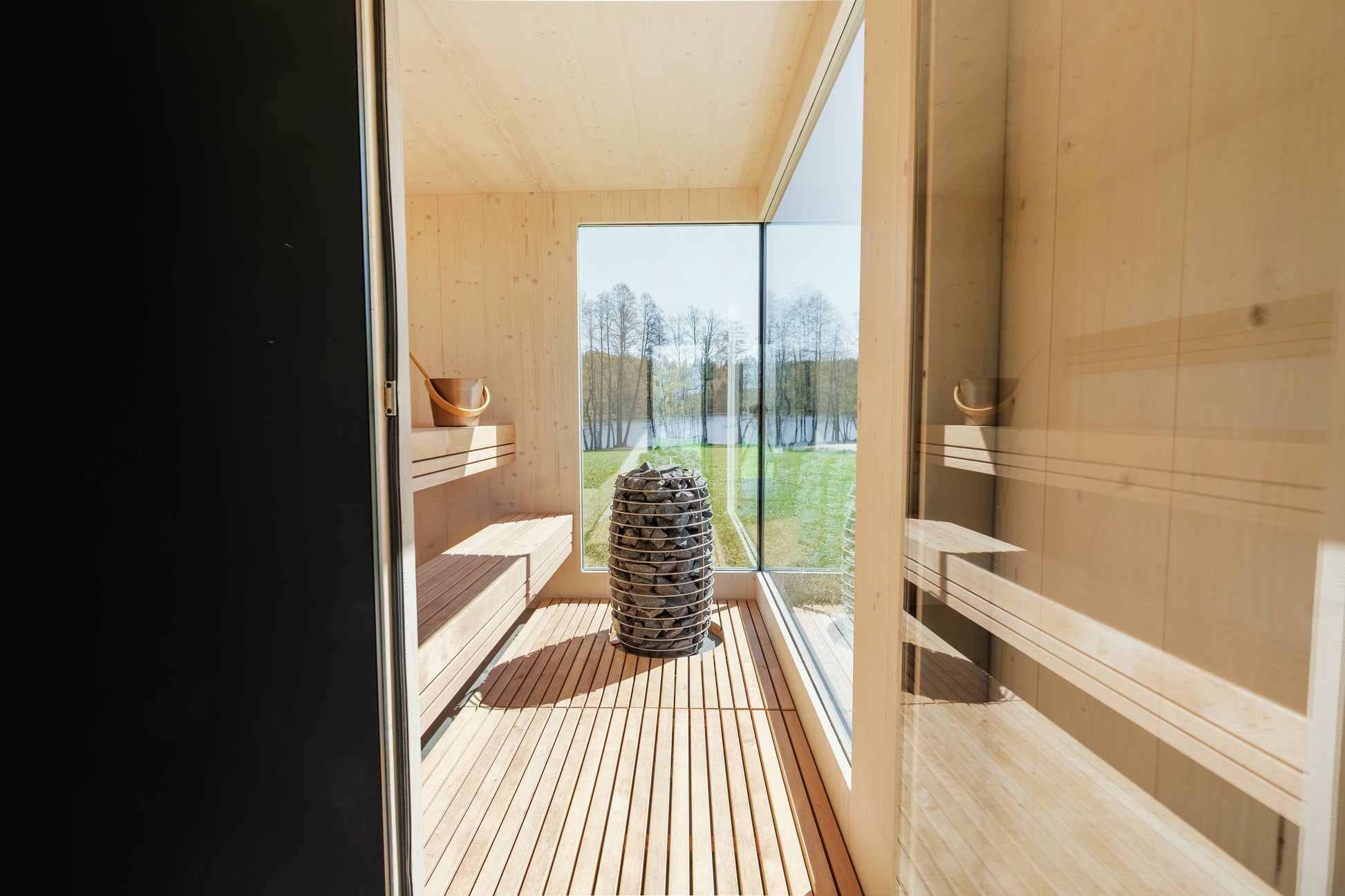 St Moritz 5 Person Outdoor Sauna with Shower Room - Myles Better Living