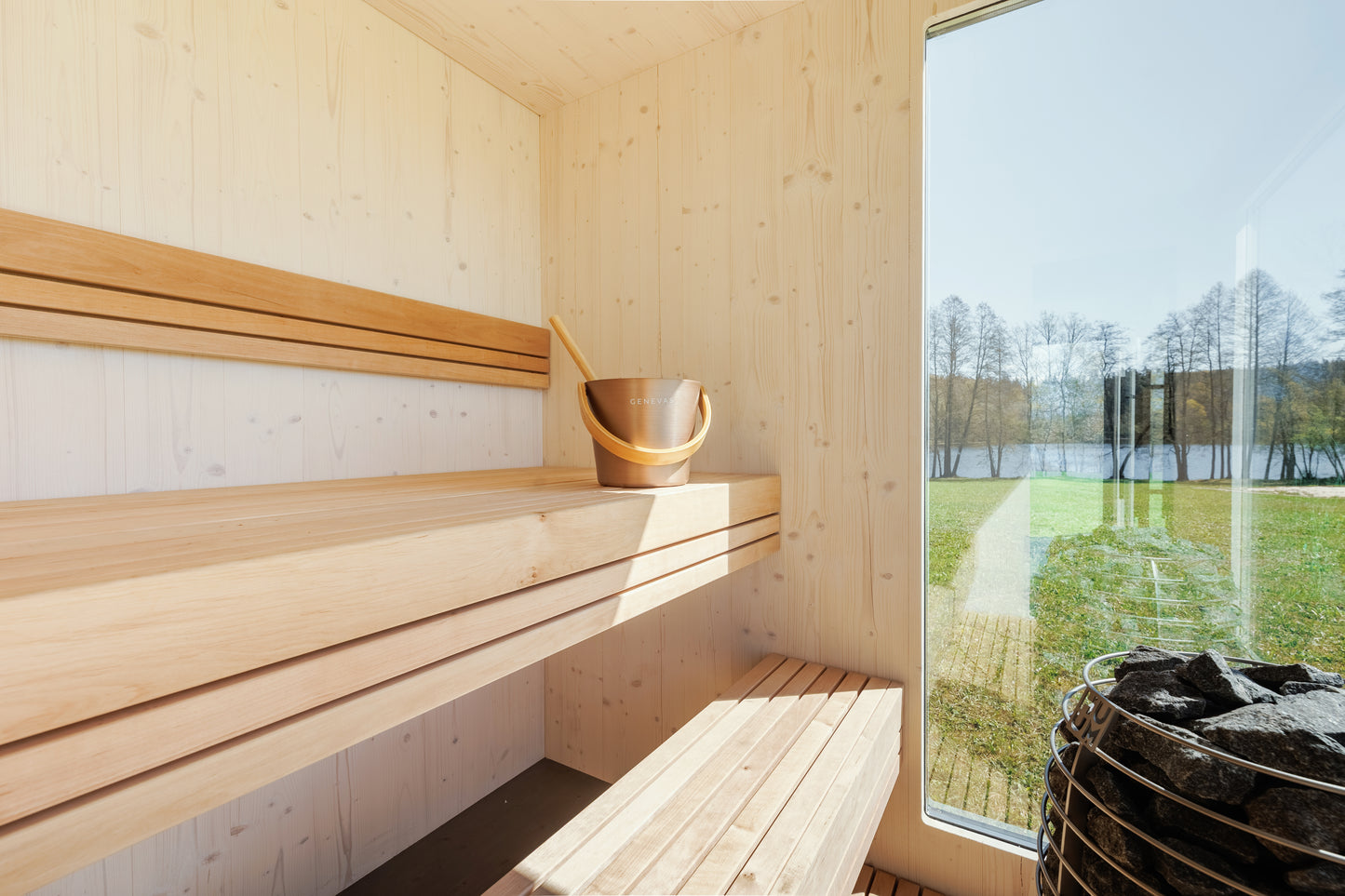 St Moritz 5 Person Outdoor Sauna with Shower Room - Myles Better Living
