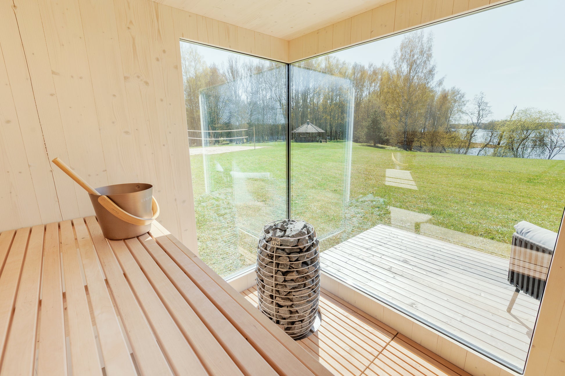 St Moritz 5 Person Outdoor Sauna with Shower Room - Myles Better Living