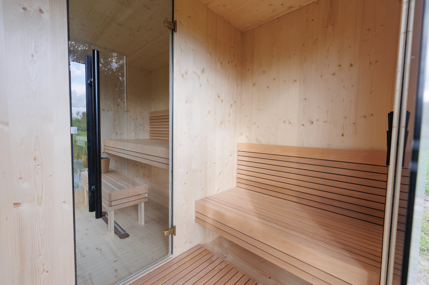 Zermatt 5 Person Outdoor Sauna with Changing Room - Myles Better Living