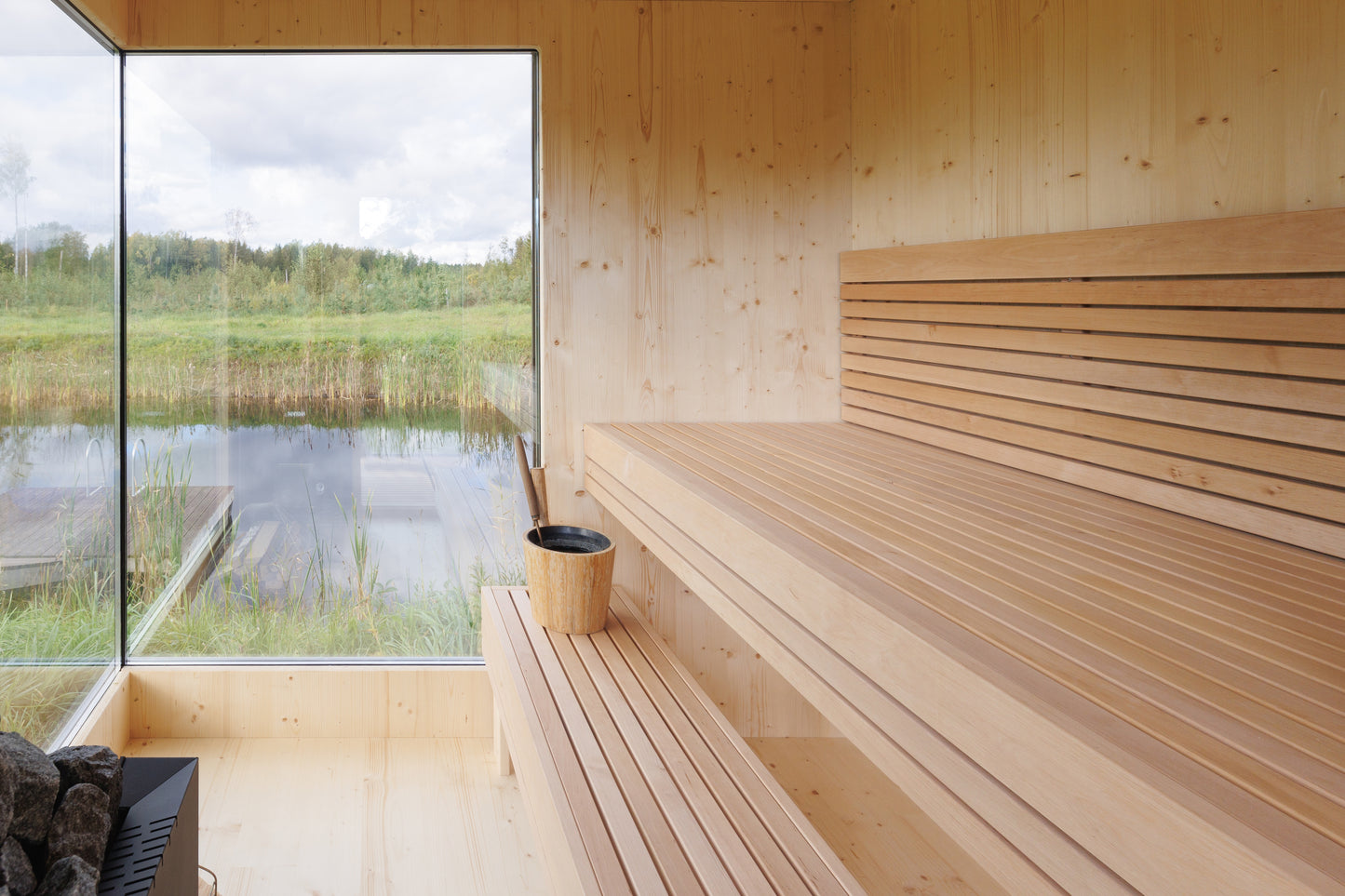 Zermatt 5 Person Outdoor Sauna with Changing Room - Myles Better Living
