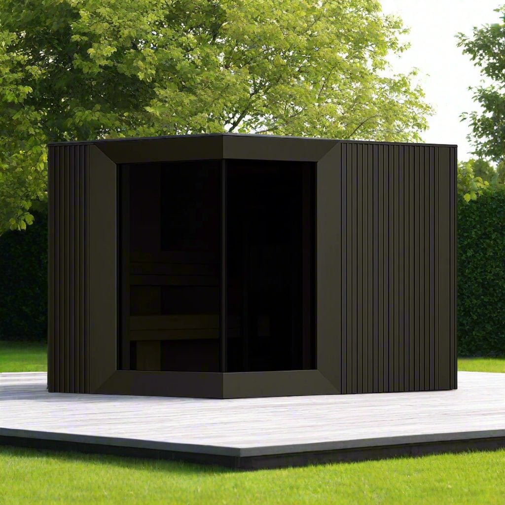 Zermatt 5 Person Outdoor Sauna with Changing Room - Myles Better Living