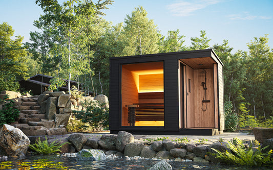 KUUT Electrical Outdoor Sauna L with Shower - Myles Better Living